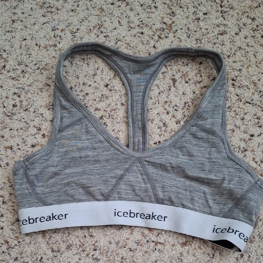 Icebreaker Women's Heathered Gray Sports Bra